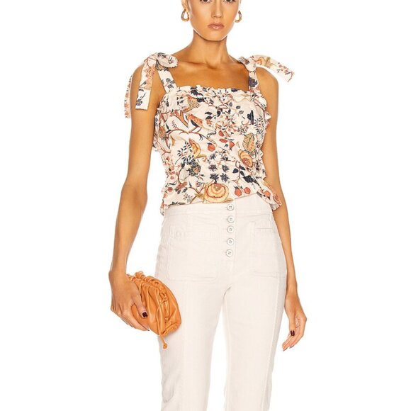 NWT Ulla Johnson Cleo Ruffled Floral Cotton Top Size 4 - Picture 4 of 15